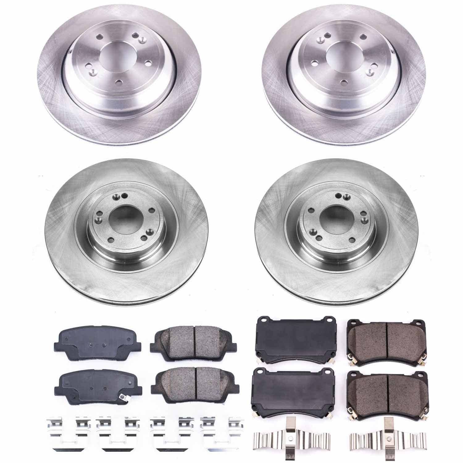 Power Stop - KOE6312 - Front and Rear - Disc Brake Pad and Rotor Kit