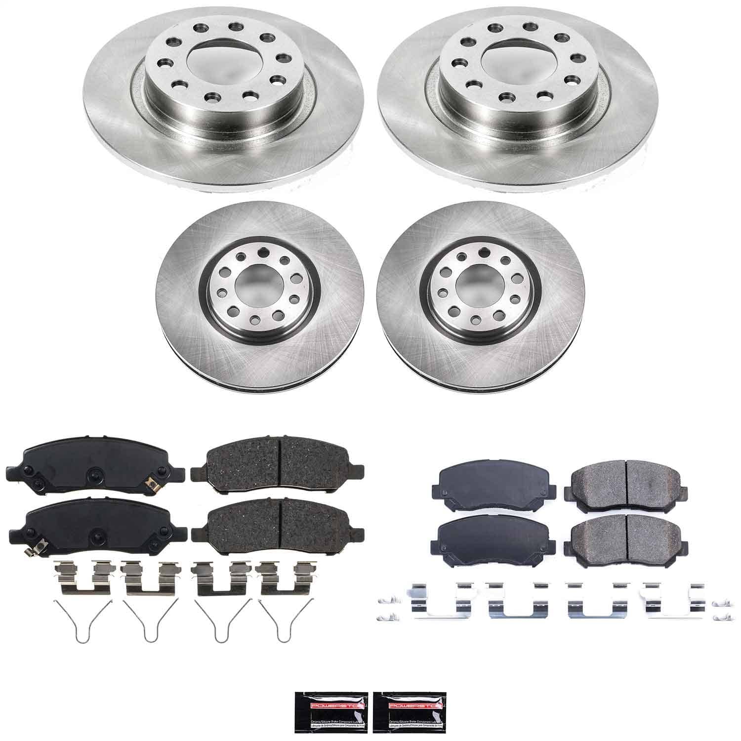 Power Stop - KOE6373 - Front and Rear - Disc Brake Pad and Rotor Kit