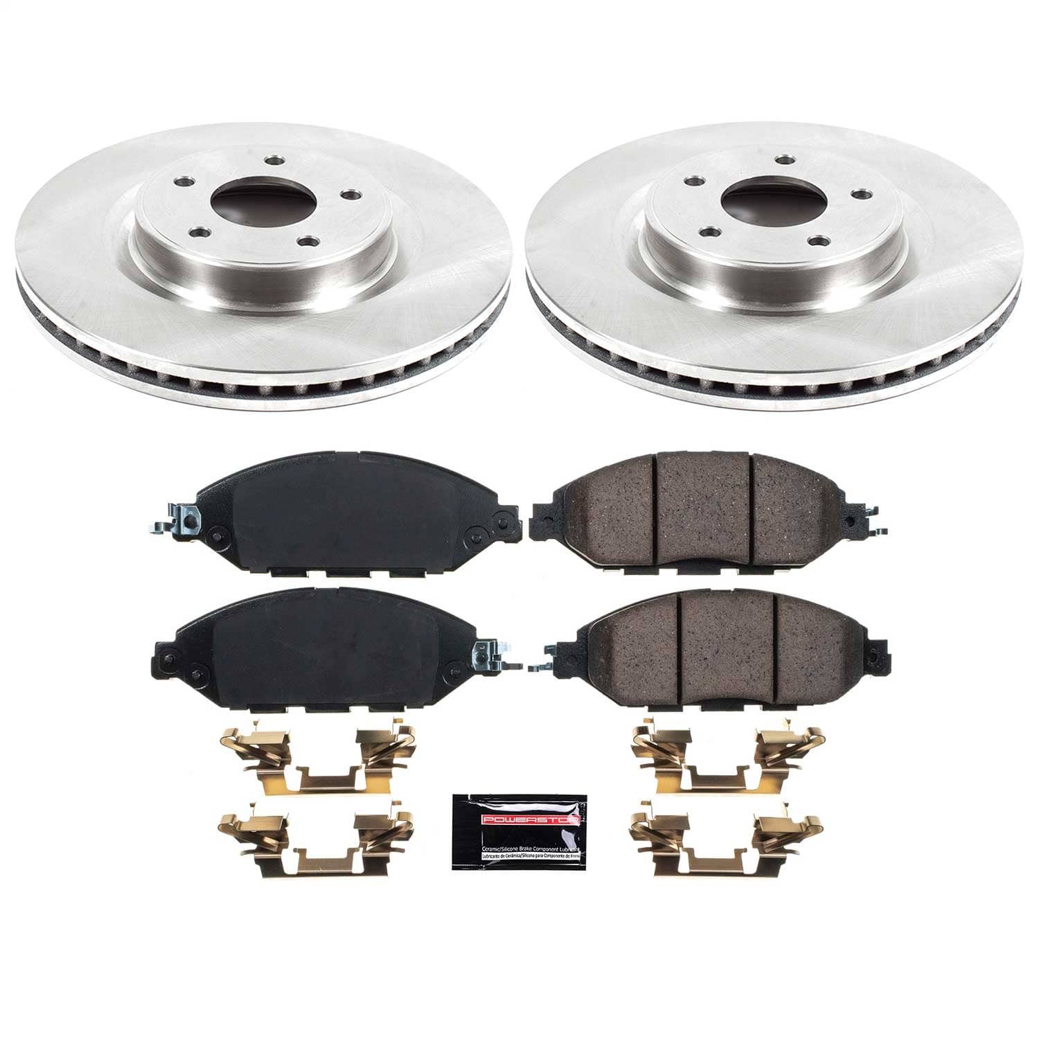 Power Stop - KOE6496 - Front - Disc Brake Pad and Rotor Kit