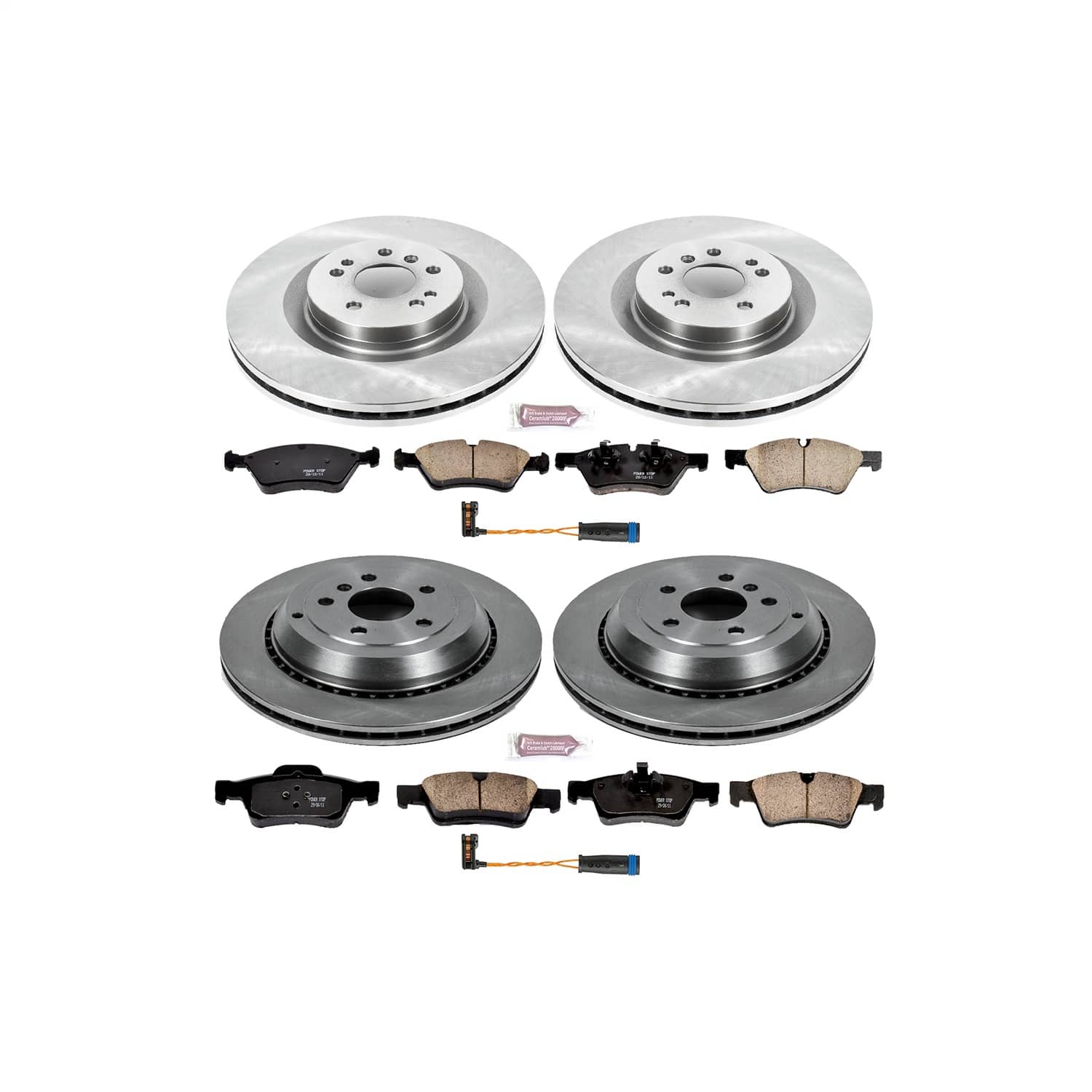 Power Stop - KOE6707 - Front and Rear - Disc Brake Pad and Rotor Kit