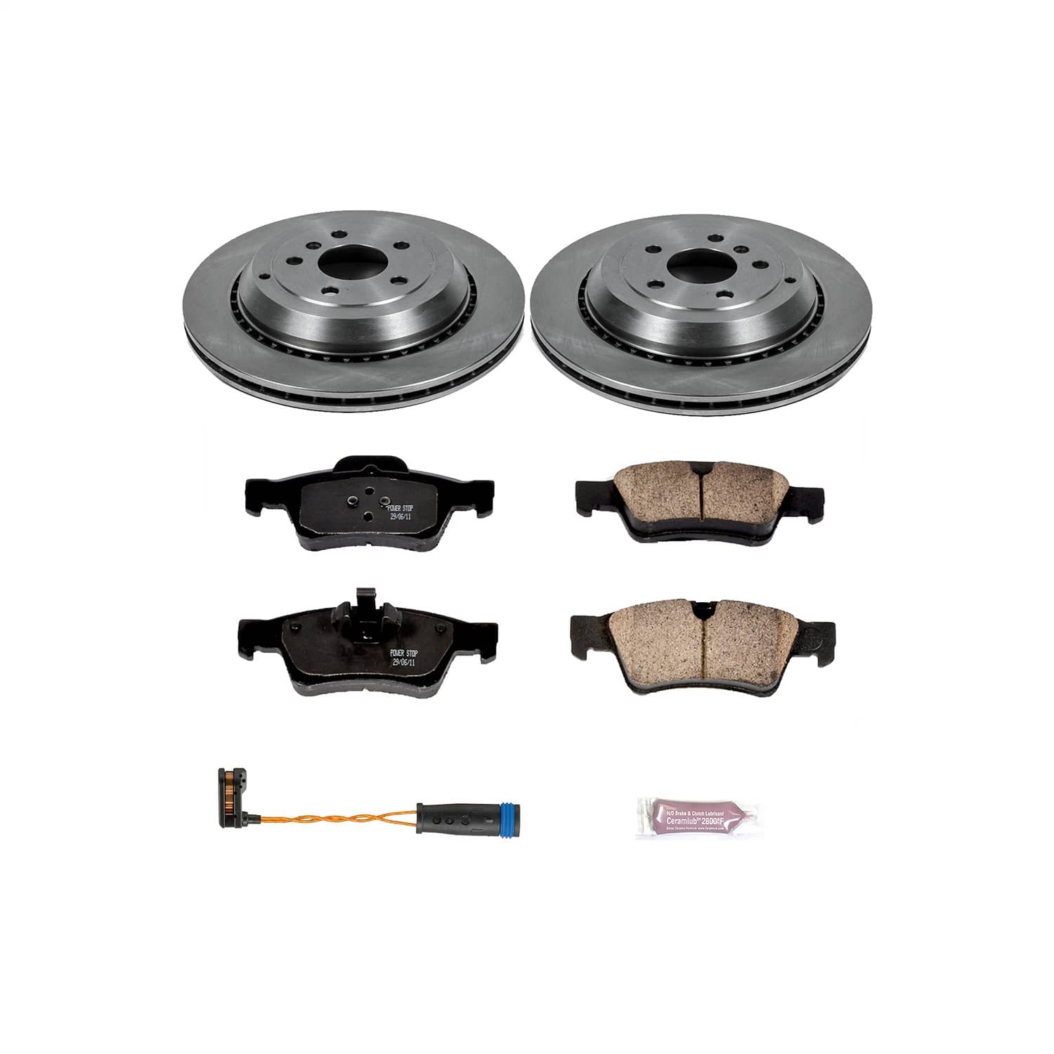 Power Stop - KOE6708 - Rear - Disc Brake Pad and Rotor Kit