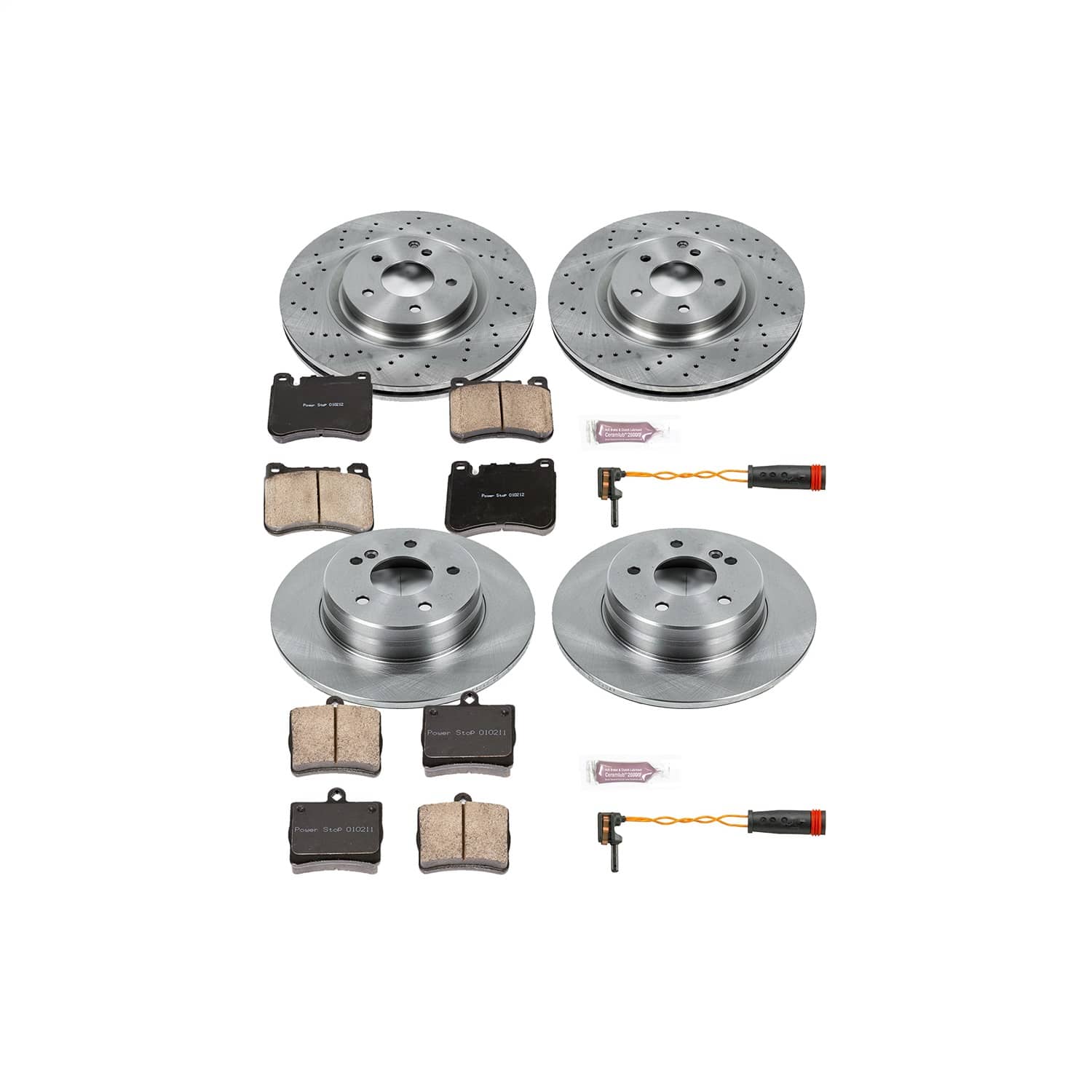 Power Stop - KOE6714 - Front and Rear - Disc Brake Pad and Rotor Kit