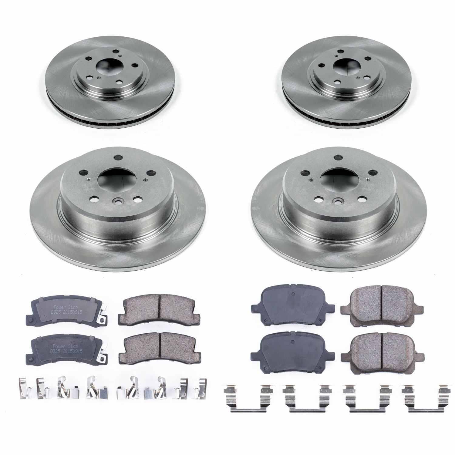 Power Stop - KOE6782 - Front and Rear - Disc Brake Pad and Rotor Kit
