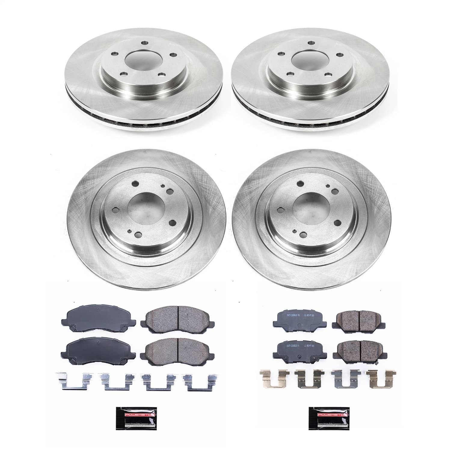 Power Stop - KOE6796 - Front and Rear - Disc Brake Pad and Rotor Kit