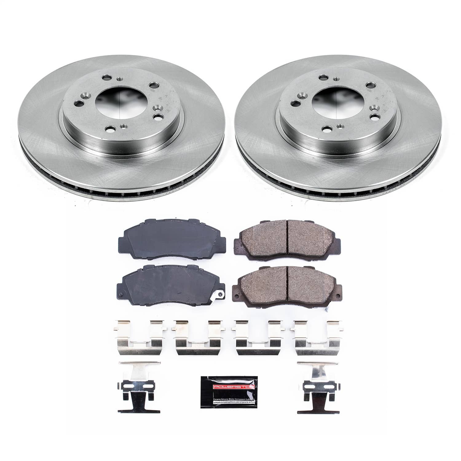 Power Stop - KOE704 - Front - Disc Brake Pad and Rotor Kit
