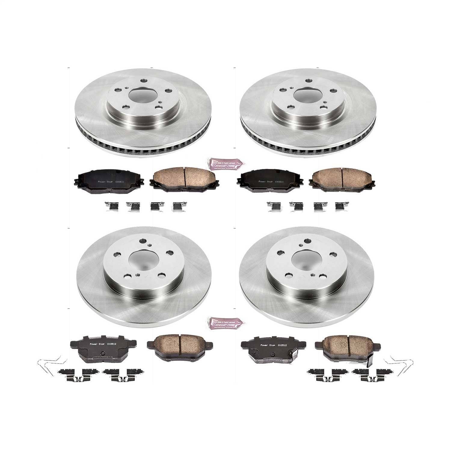 Power Stop - KOE7631 - Front and Rear - Disc Brake Pad and Rotor Kit