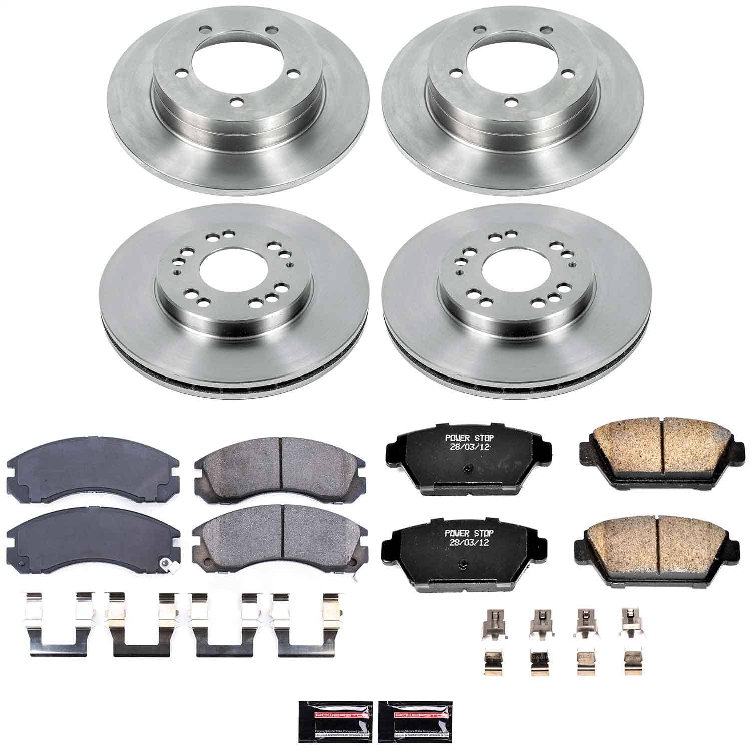 Power Stop - KOE799 - Front and Rear - Disc Brake Pad and Rotor Kit