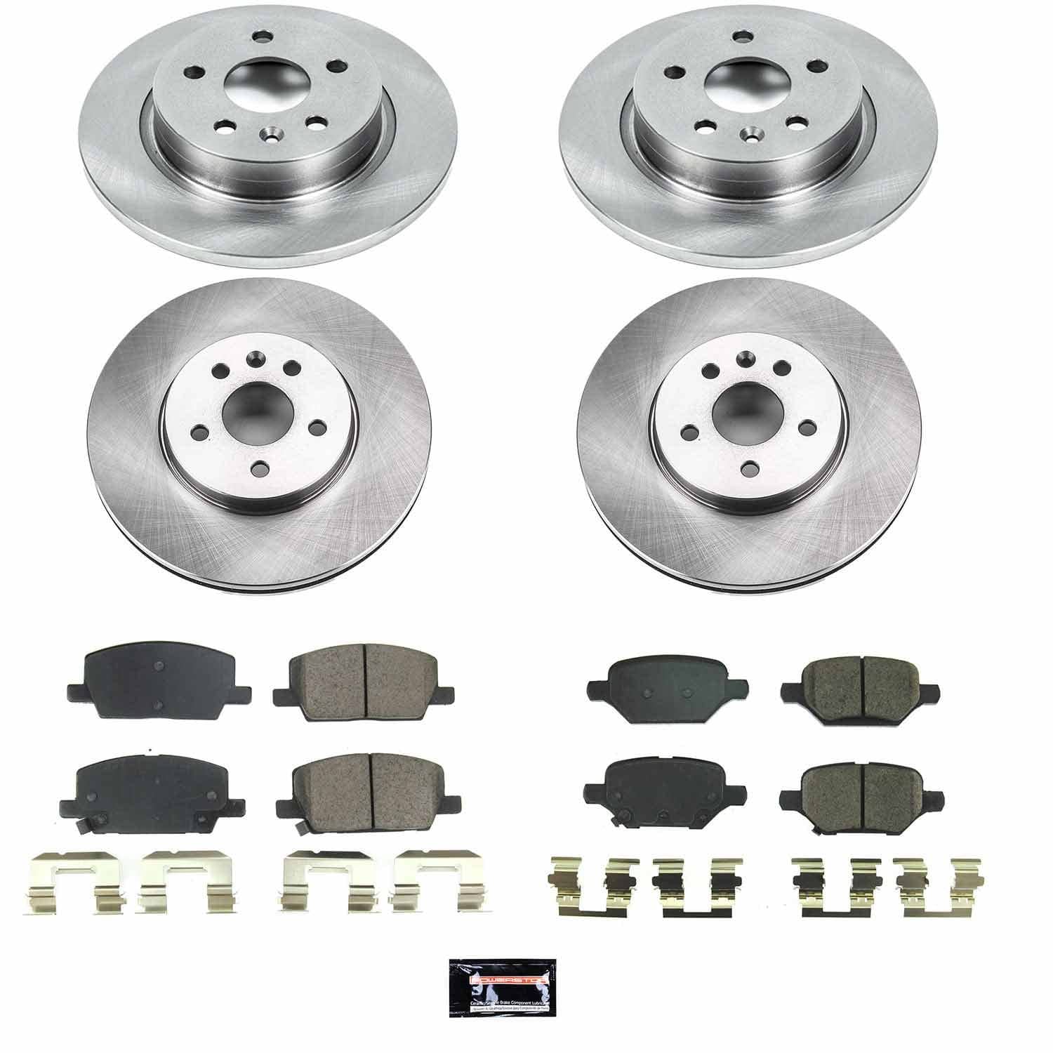 Power Stop - KOE8505 - Front and Rear - Disc Brake Pad and Rotor Kit