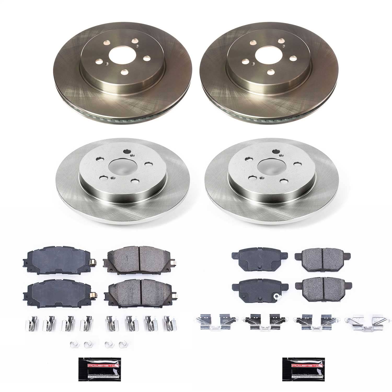 Power Stop - KOE8634 - Front and Rear - Disc Brake Pad and Rotor Kit
