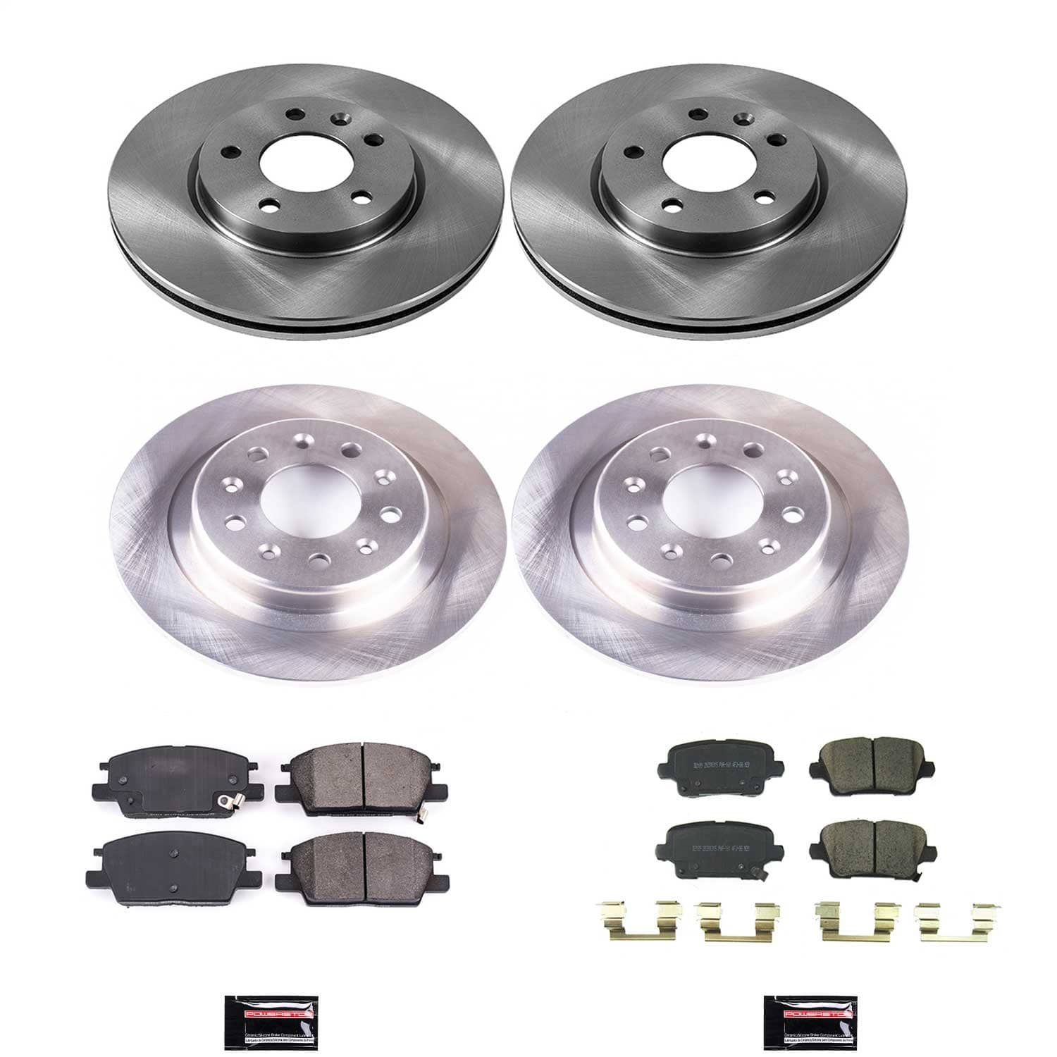 Power Stop - KOE8689 - Front and Rear - Disc Brake Pad and Rotor Kit