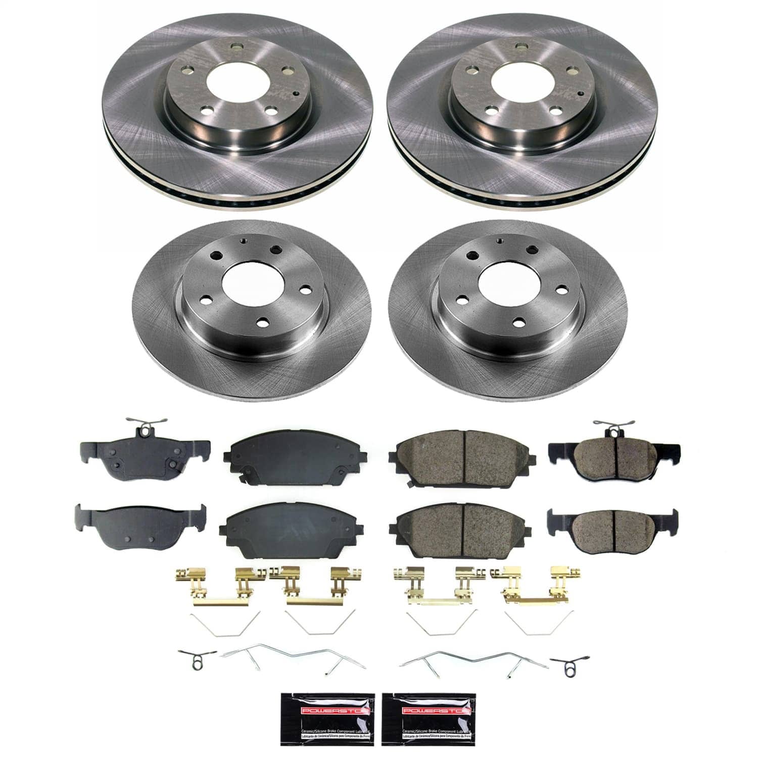 Power Stop - KOE8815 - Front and Rear - Disc Brake Pad and Rotor Kit