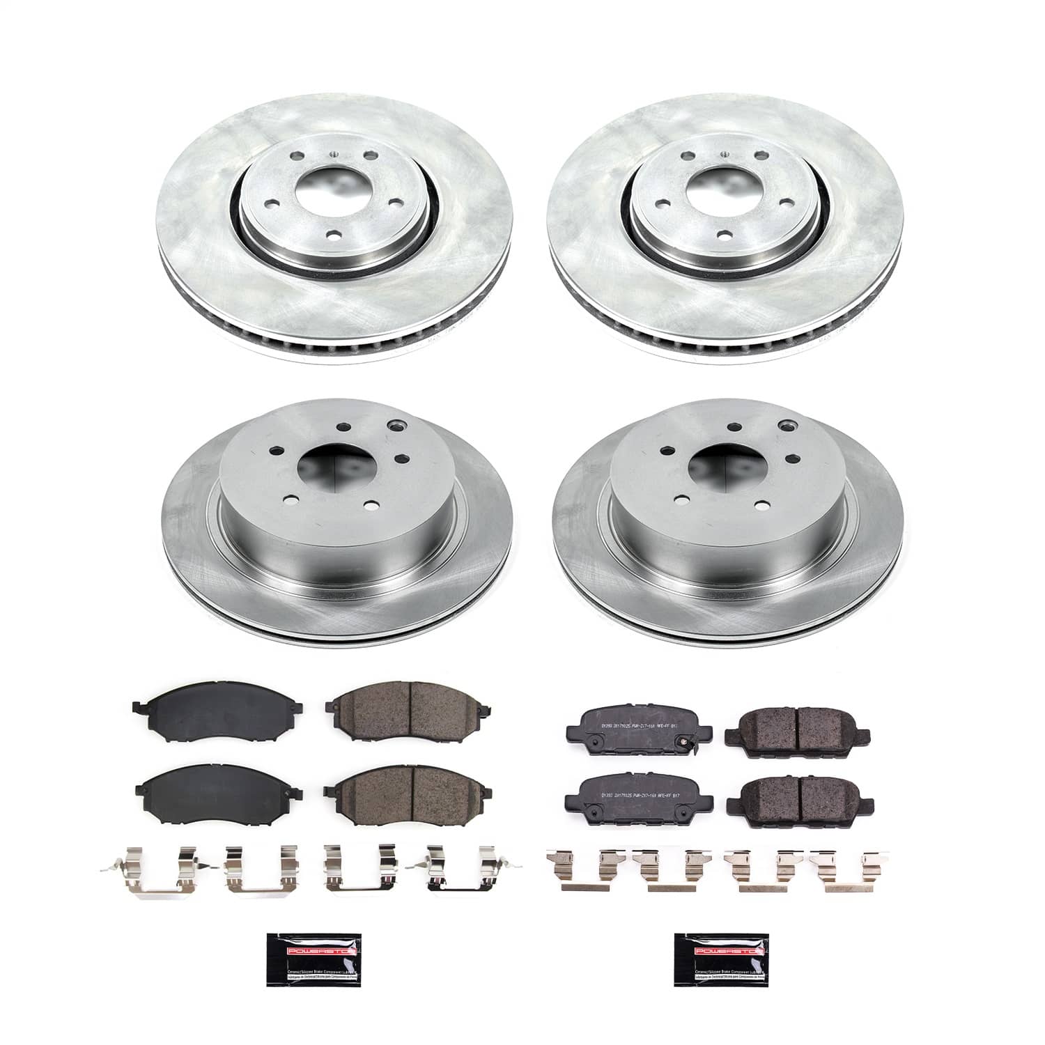 Power Stop - KOE8878 - Front and Rear - Disc Brake Pad and Rotor Kit