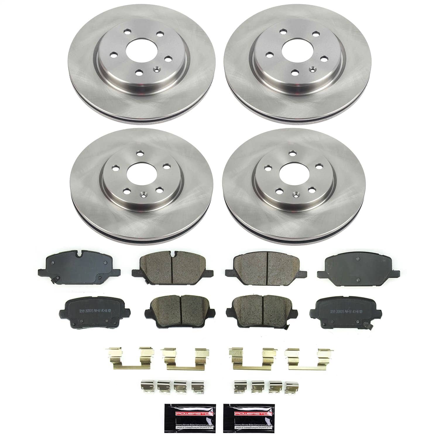 Power Stop - KOE8898 - Front and Rear - Disc Brake Pad and Rotor Kit