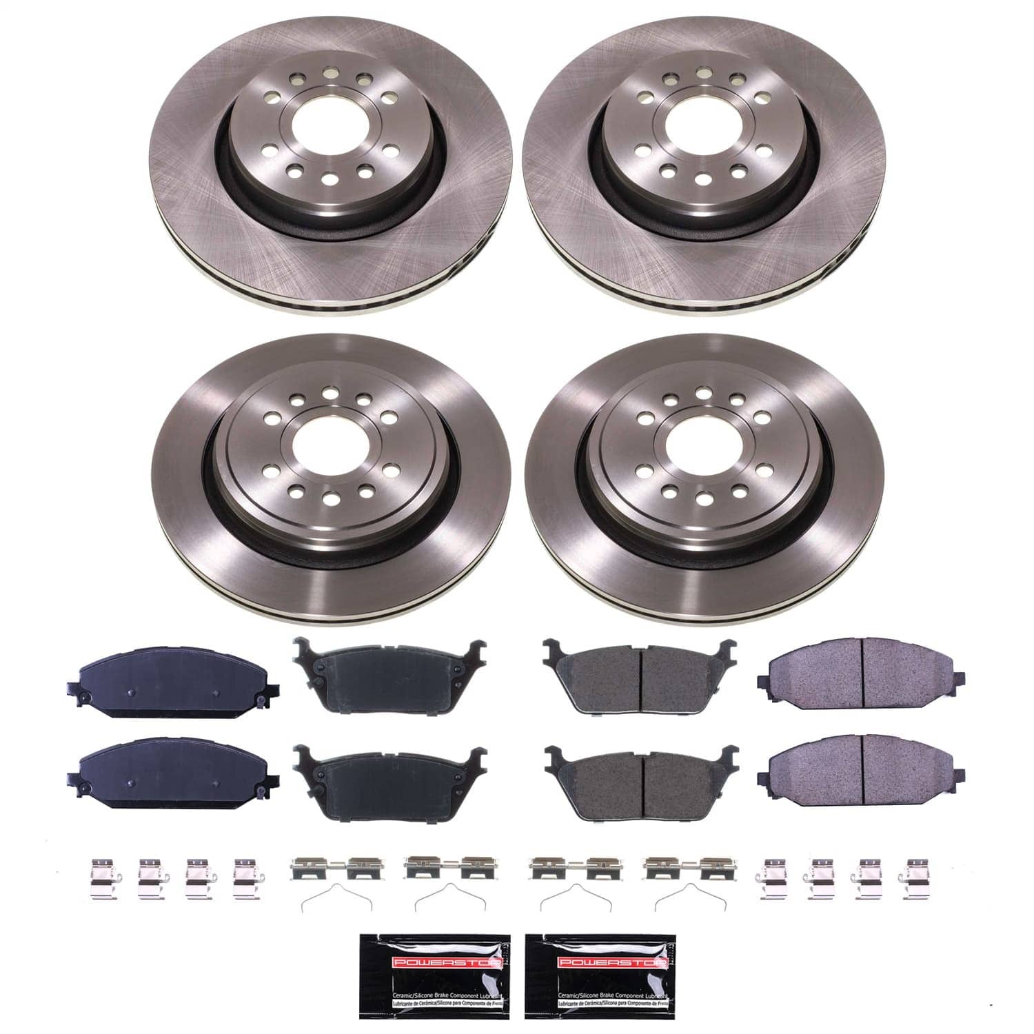 Power Stop - KOE8902 - Front and Rear - Disc Brake Pad and Rotor Kit