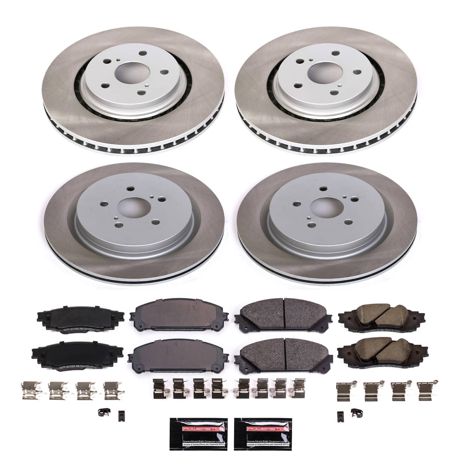 Power Stop - SC7606 - Front and Rear - Disc Brake Pad and Rotor Kit