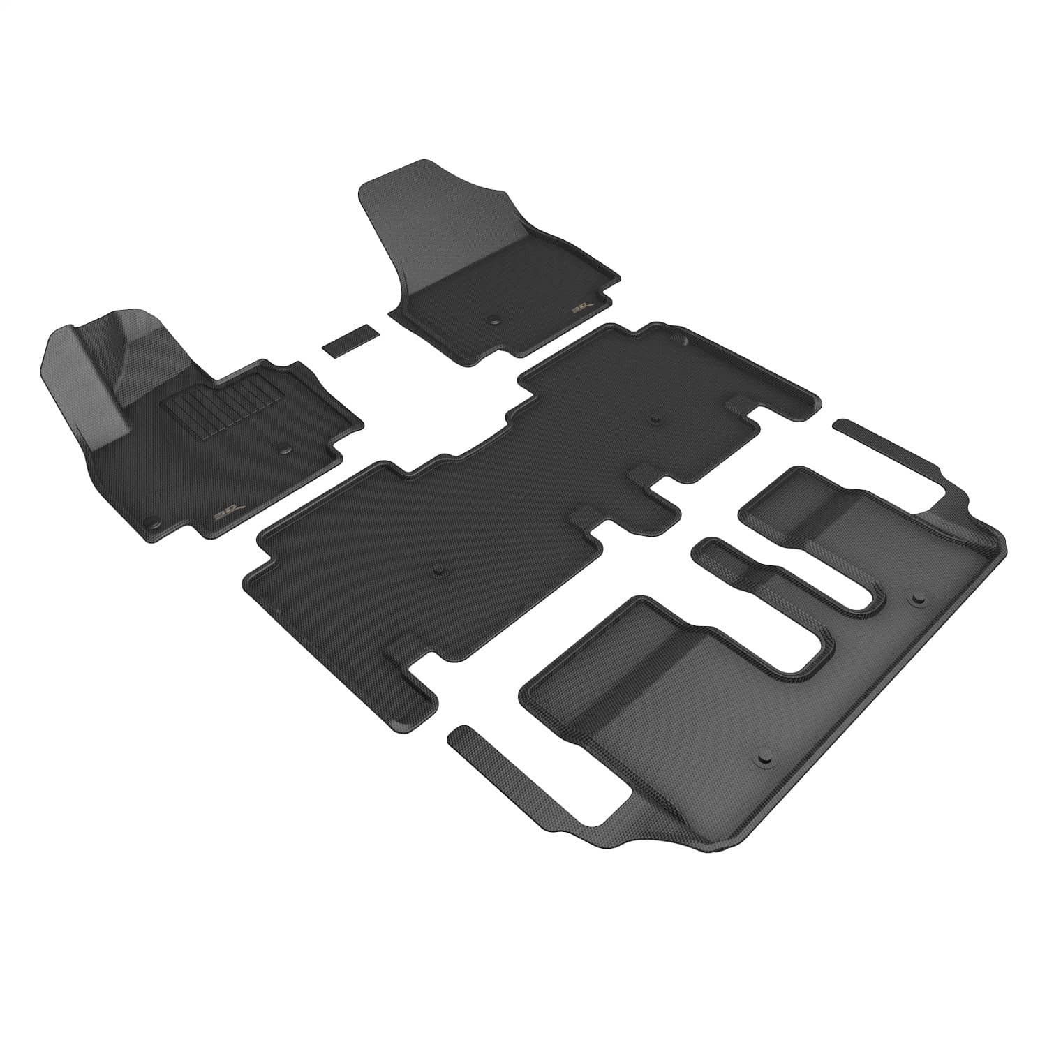 3D MAXpider - L1KA08101509 - Front Rear and Third Row - Floor Mat Set