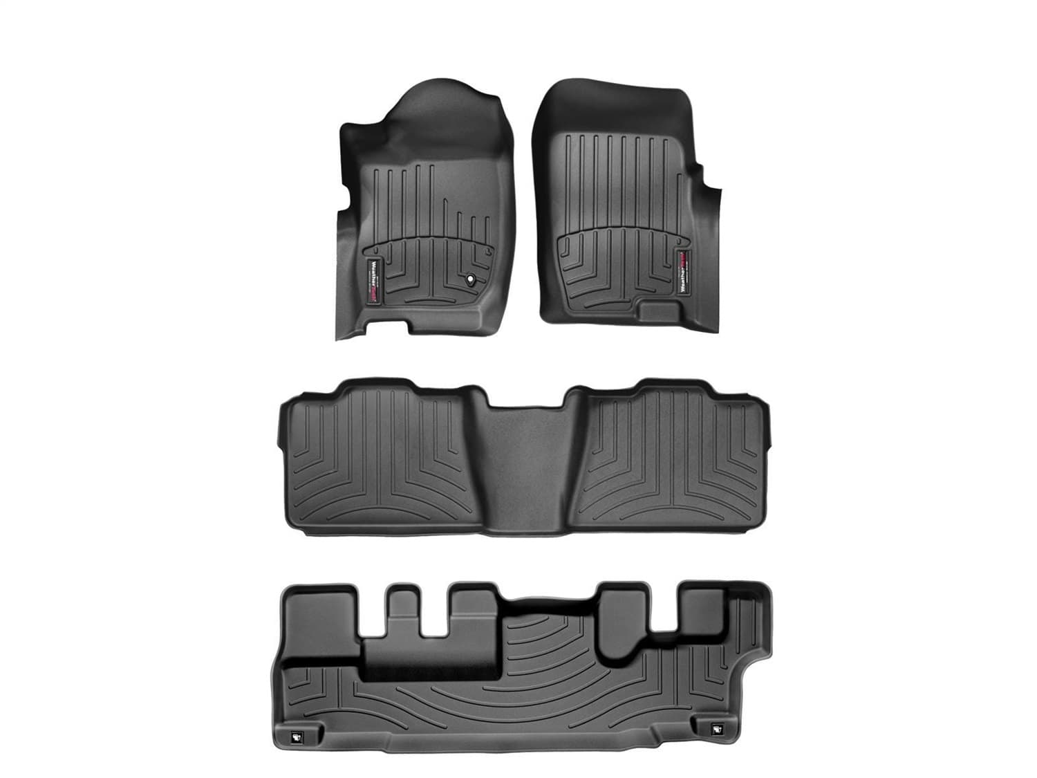 Weathertech - 44043-1-2-3 - Front Rear and Third Row - Floor Mat Set image 1