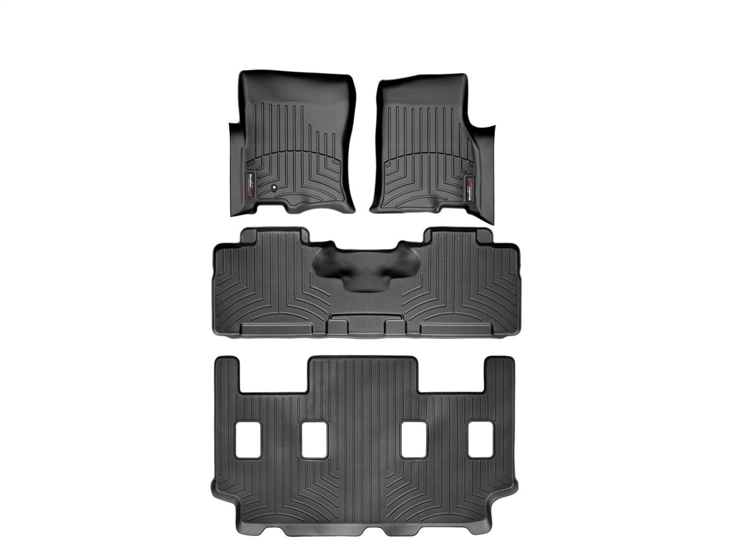 Weathertech - 44107-1-2-5 - Front Rear and Third Row - Floor Mat Set image 1