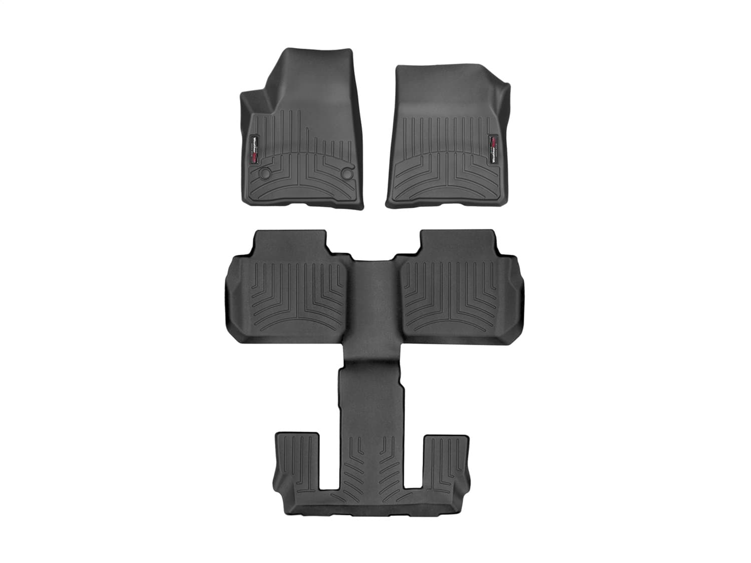 Weathertech - 441080-1-3 - Front Rear and Third Row - Floor Mat Set image 1
