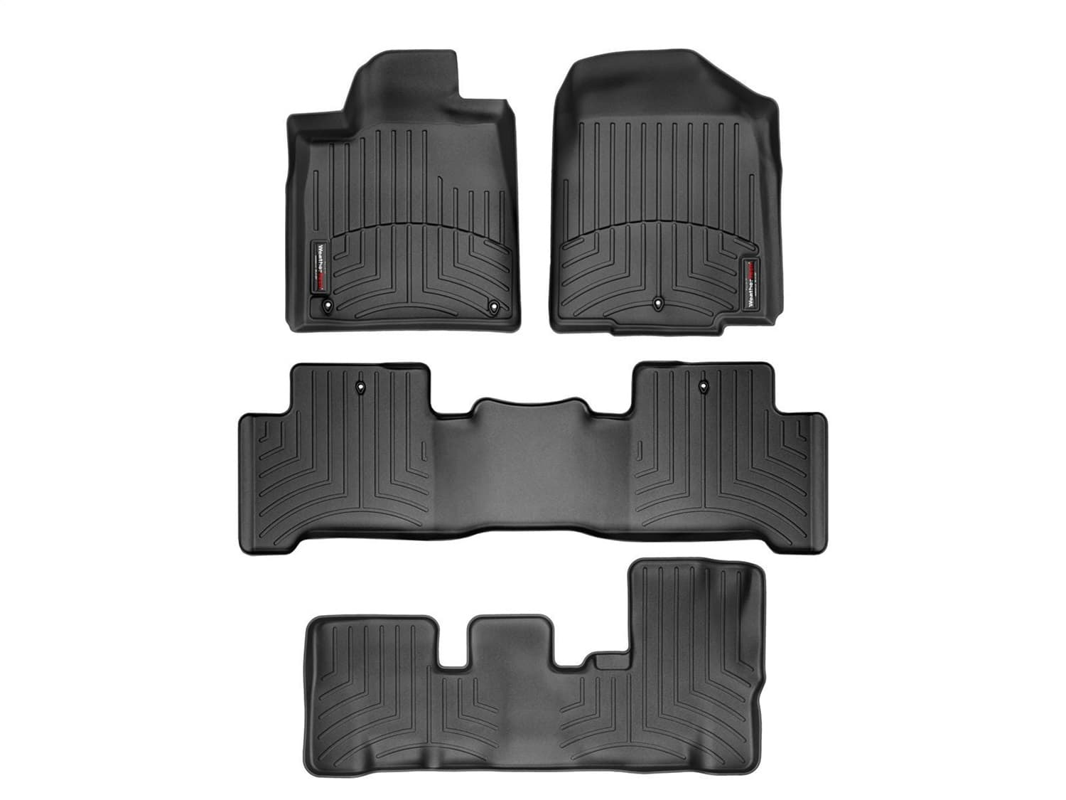 Weathertech - 44114-1-2-3 - Front Rear and Third Row - Floor Mat Set image 1
