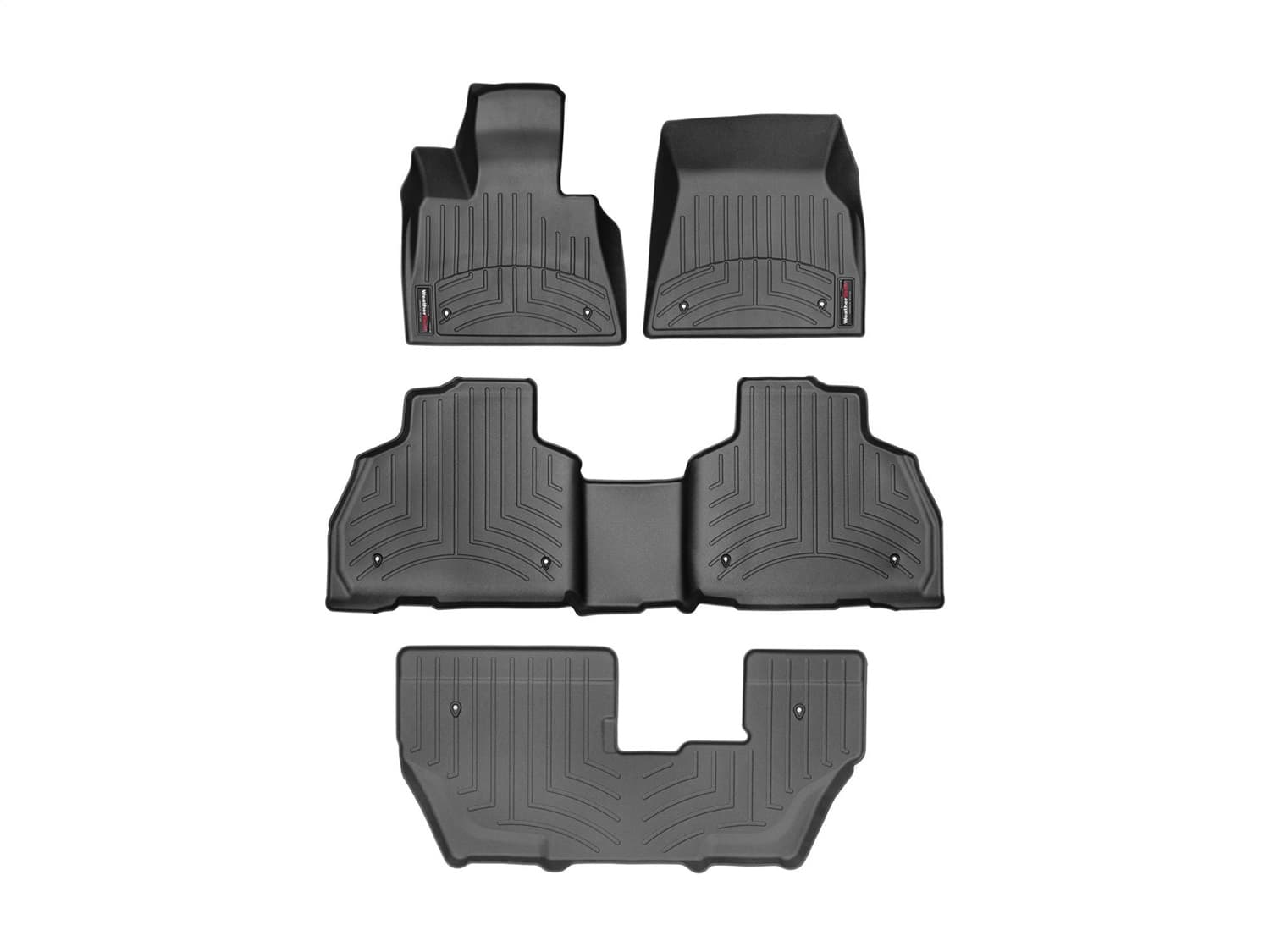 Weathertech - 441507-1-3-4 - Front Rear and Third Row - Floor Mat Set image 1