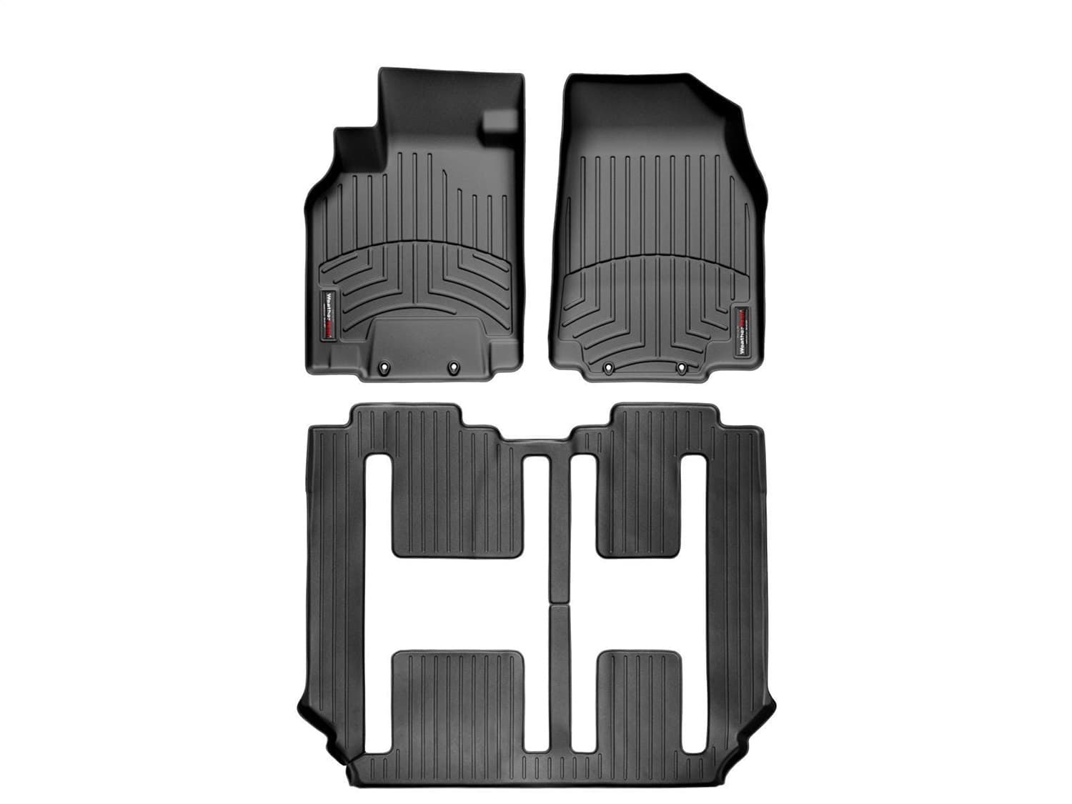 Weathertech - 44153-1-2 - Front Rear and Third Row - Floor Mat Set image 1