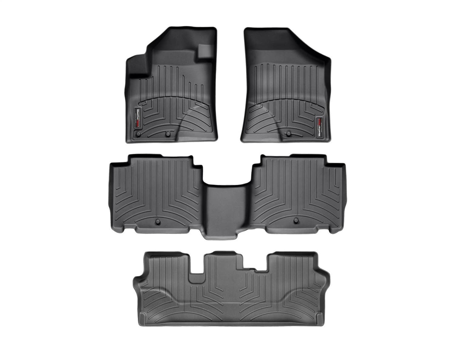 Weathertech - 44159-1-2-3 - Front Rear and Third Row - Floor Mat Set image 1