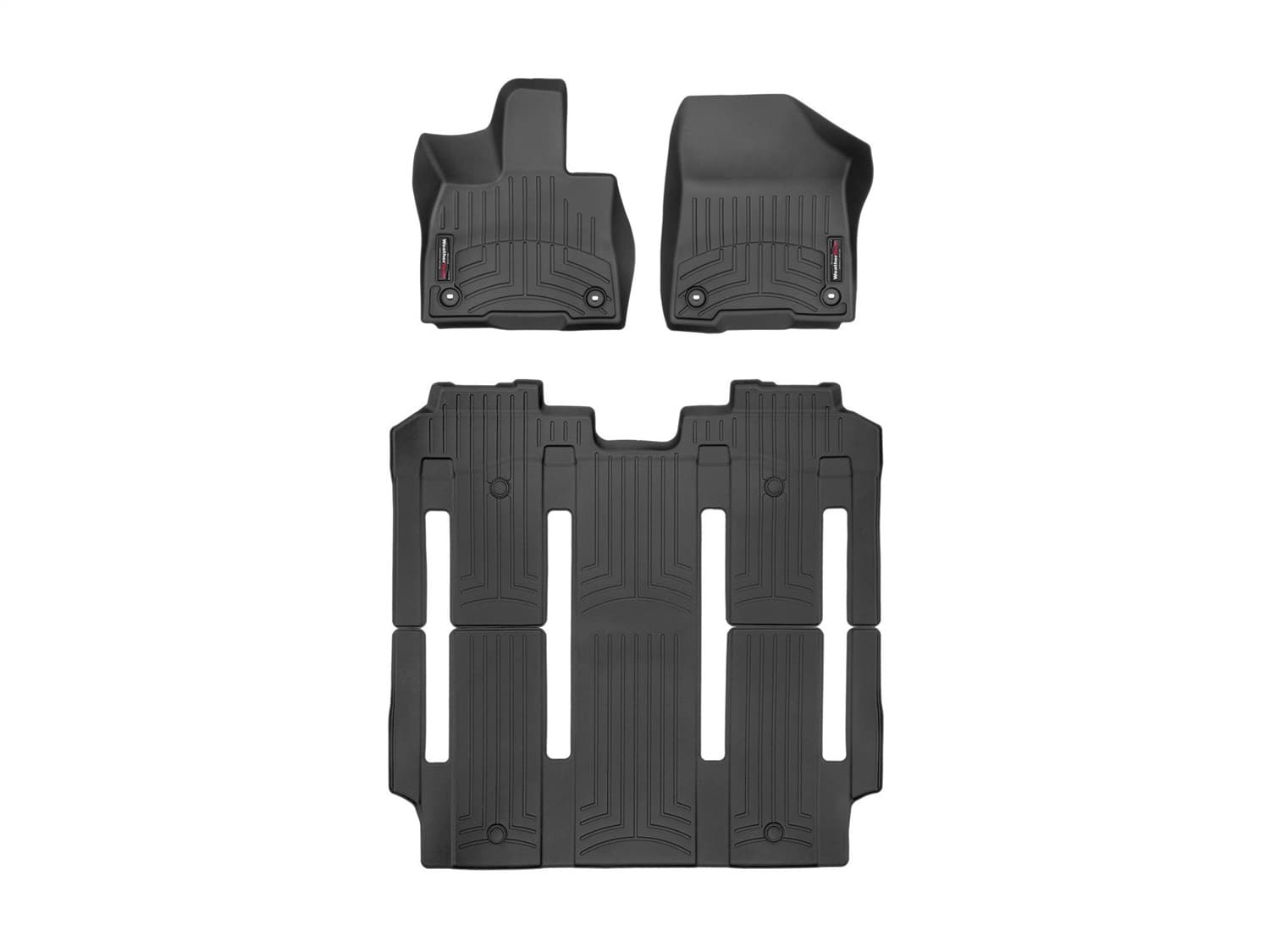 Weathertech - 441641-1-2 - Front Rear and Third Row - Floor Mat Set image 1