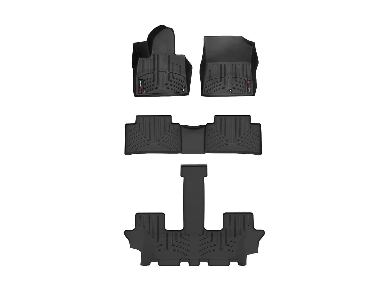Weathertech - 441650-1-2-3 - Front Rear and Third Row - Floor Mat Set image 1