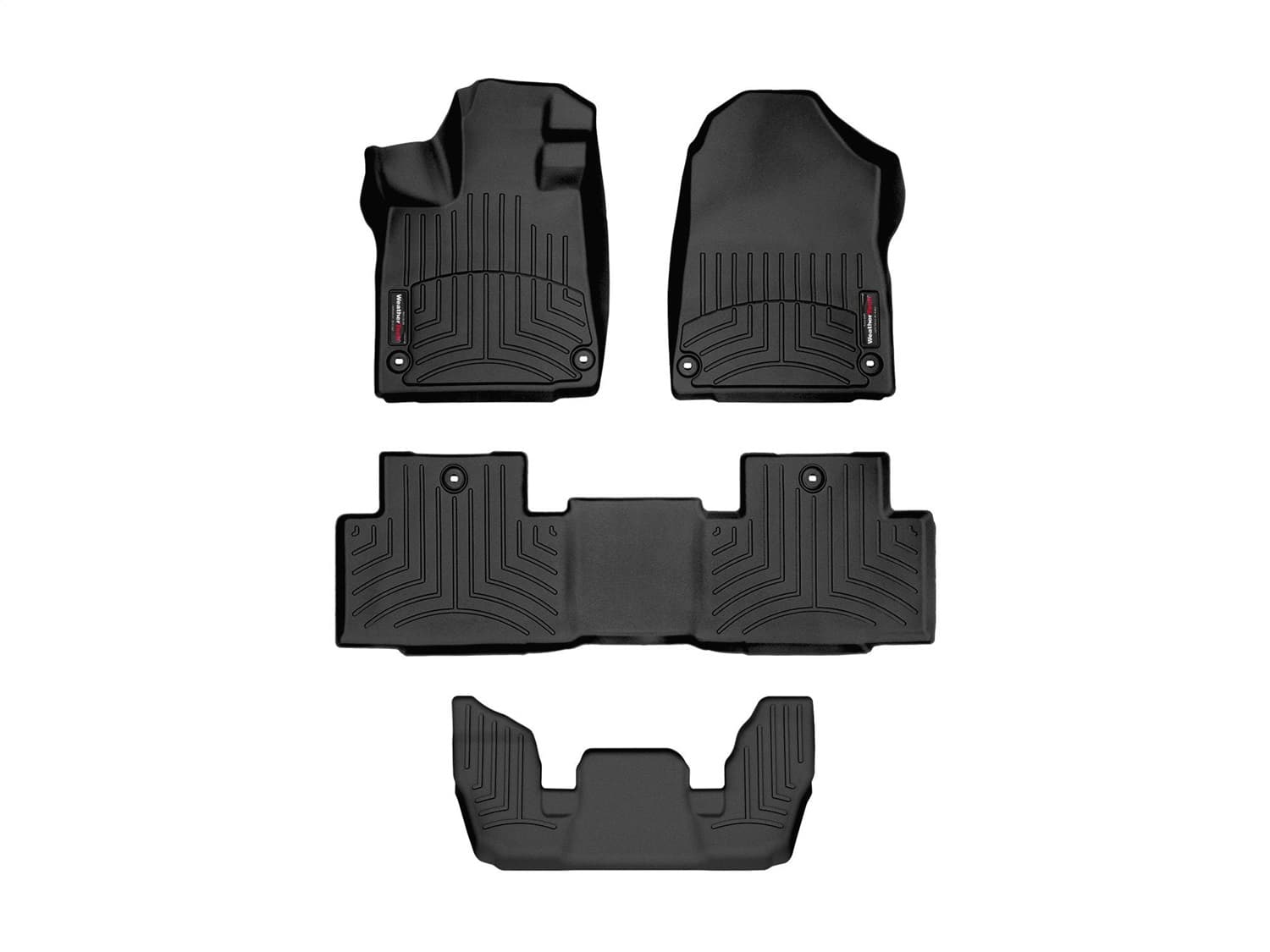 Weathertech - 441669-1-2-3 - Front Rear and Third Row - Floor Mat Set image 1