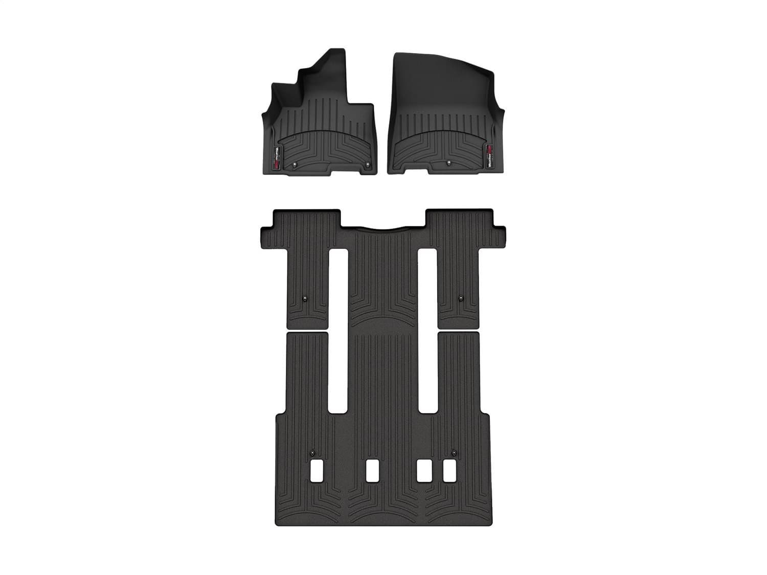 Weathertech - 441672-1-3 - Front Rear and Third Row - Floor Mat Set image 1