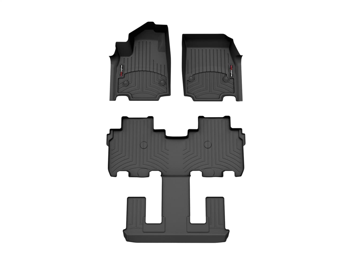 Weathertech - 441951-1-4 - Front Rear and Third Row - Floor Mat Set image 1