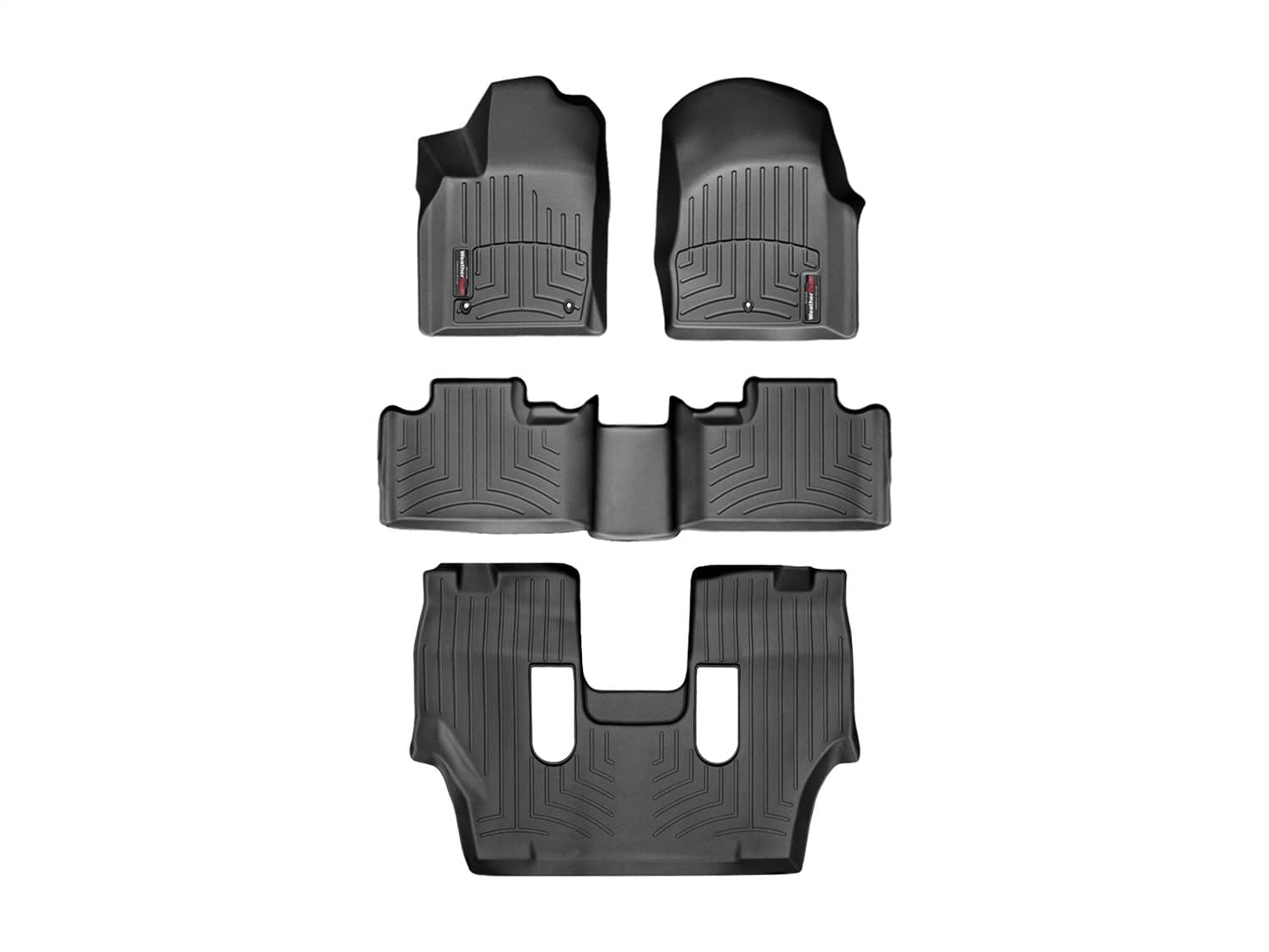 Weathertech - 44324-1-4-5 - Front Rear and Third Row - Floor Mat Set image 1
