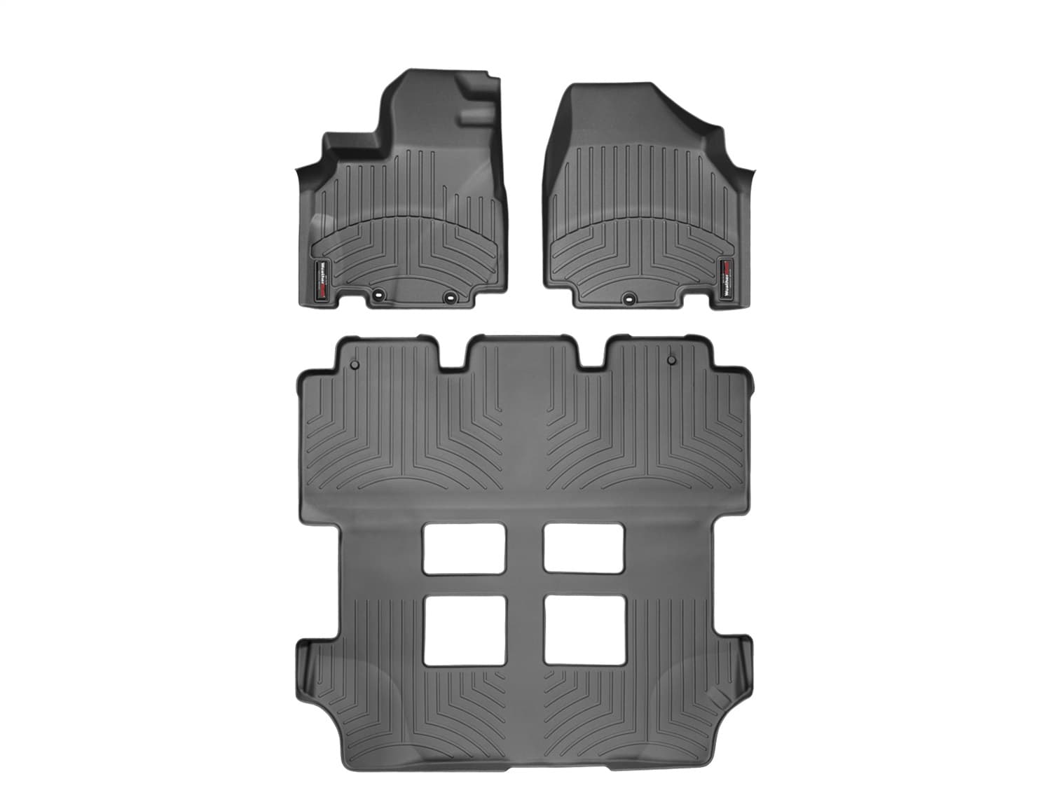 Weathertech - 44341-1-2 - Front Rear and Third Row - Floor Mat Set image 1