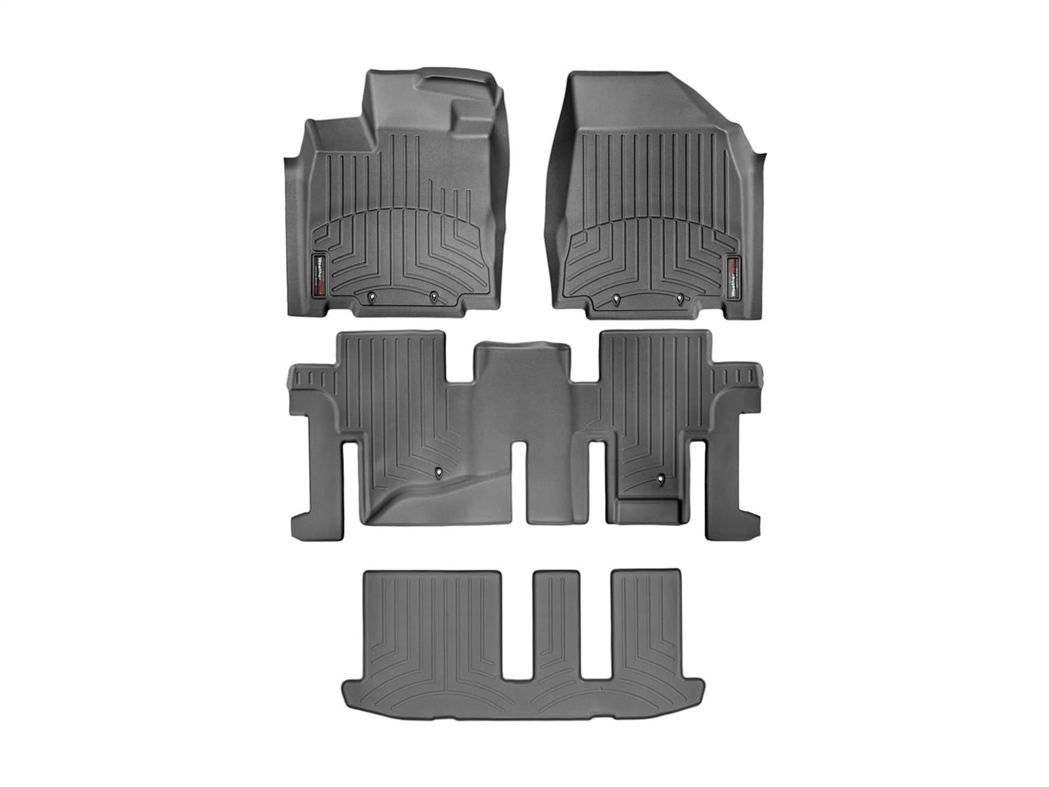 Weathertech - 44445-1-2-3 - Front Rear and Third Row - Floor Mat Set image 1