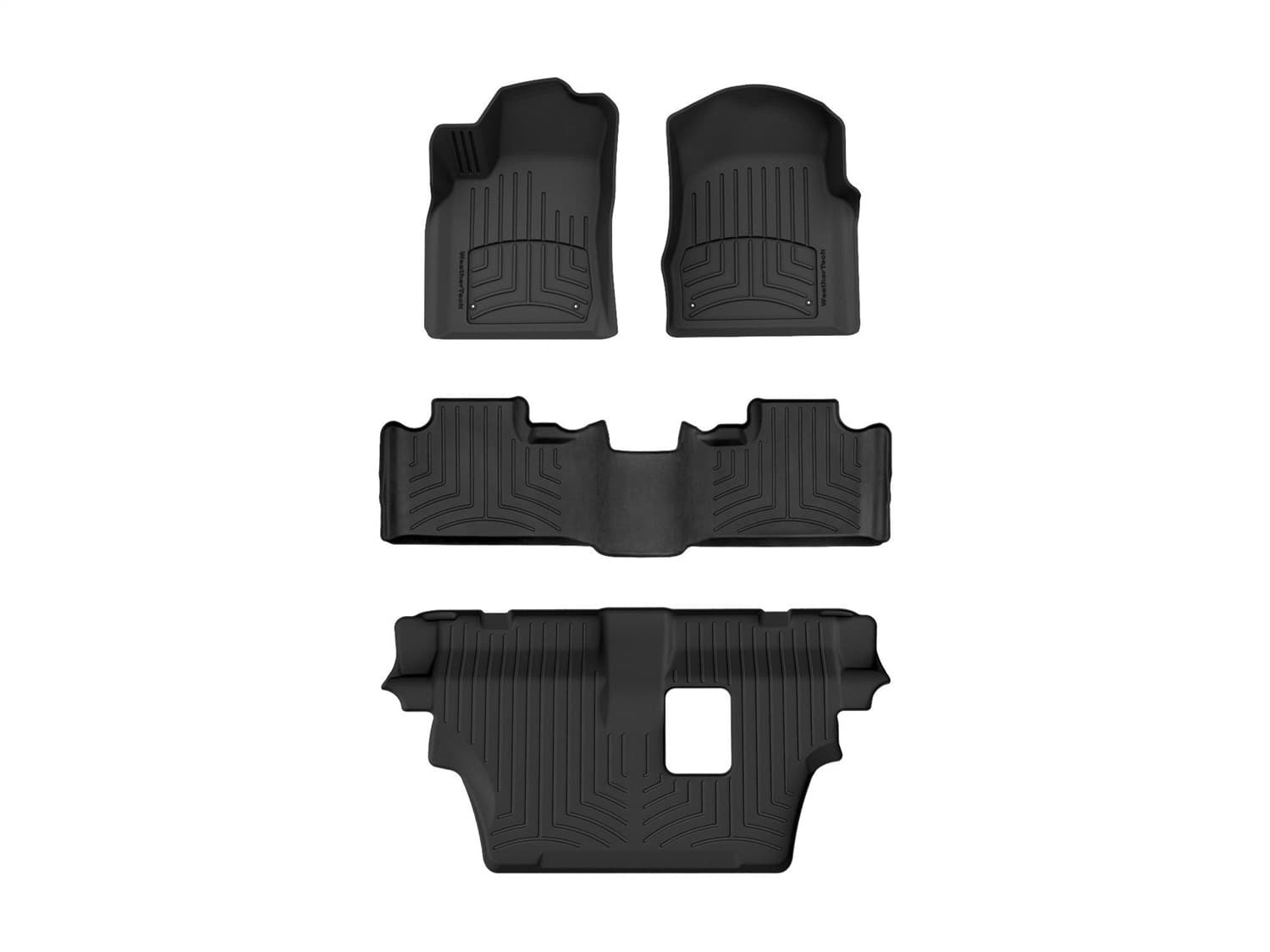 Weathertech - 444851-44324-2-3IM - Front Rear and Third Row - Floor Mat Set image 1