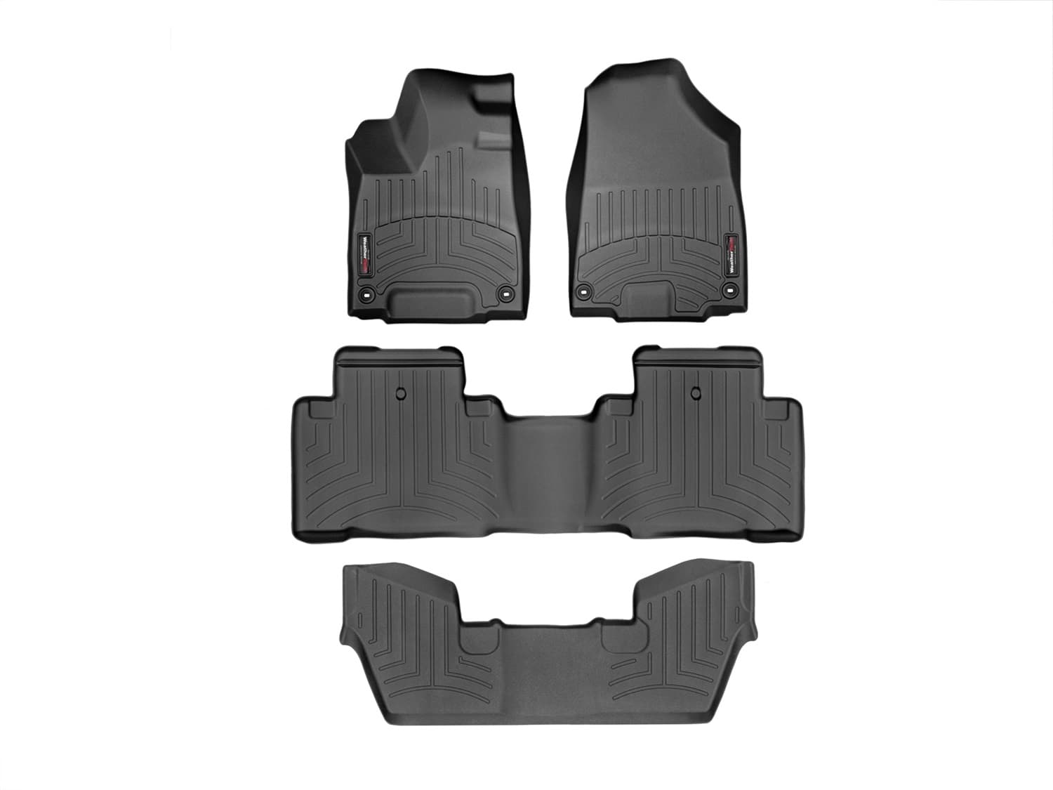Weathertech - 44576-1-2-4 - Front Rear and Third Row - Floor Mat Set image 1