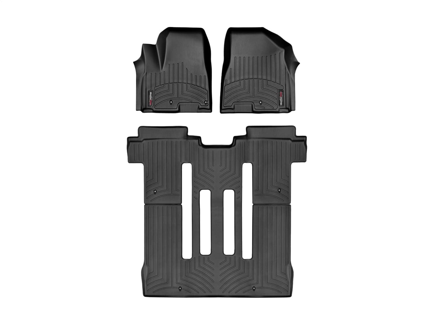Weathertech - 44709-1-2 - Front Rear and Third Row - Floor Mat Set image 1