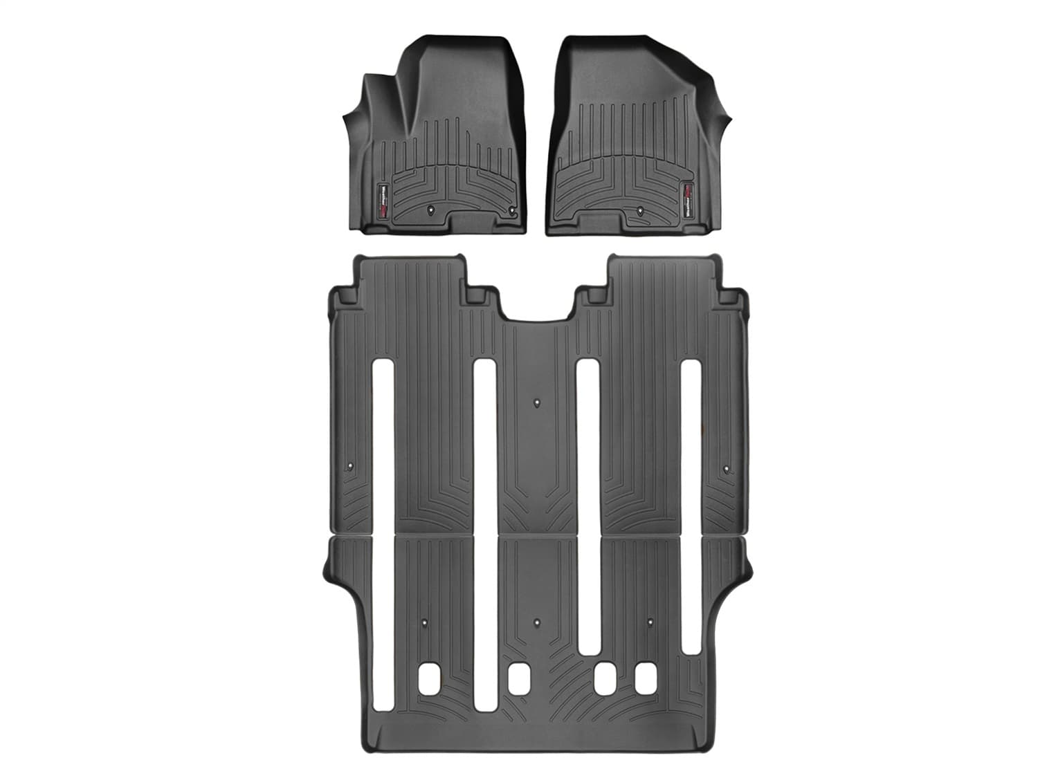 Weathertech - 44709-1-3 - Front Rear and Third Row - Floor Mat Set image 1