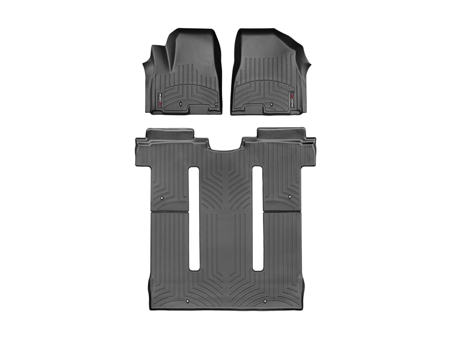 Weathertech - 44709-1-4 - Front Rear and Third Row - Floor Mat Set image 1