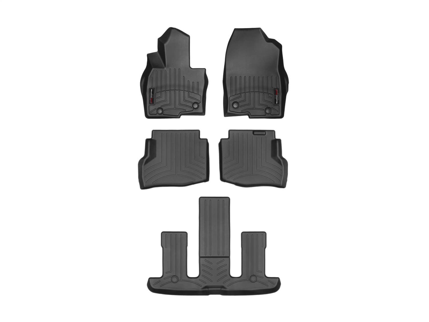 Weathertech - 44972-1-4-5 - Front Rear and Third Row - Floor Mat Set image 1