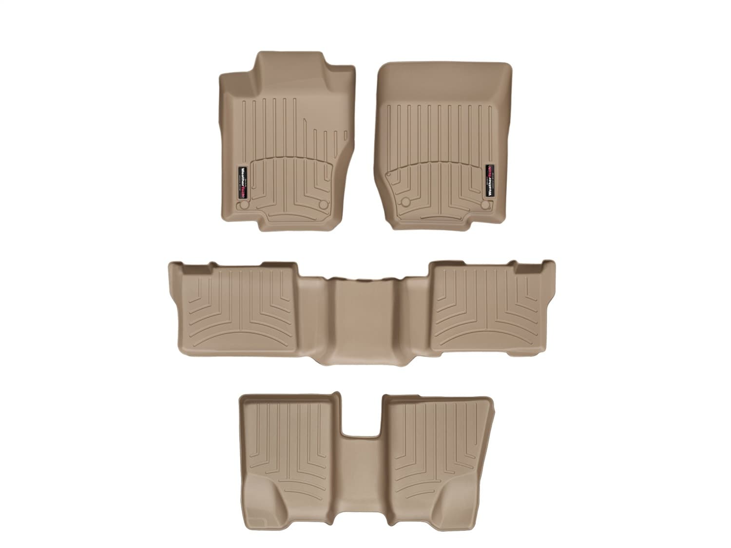 Weathertech - 45016-1-2-3 - Front Rear and Third Row - Floor Mat Set image 1