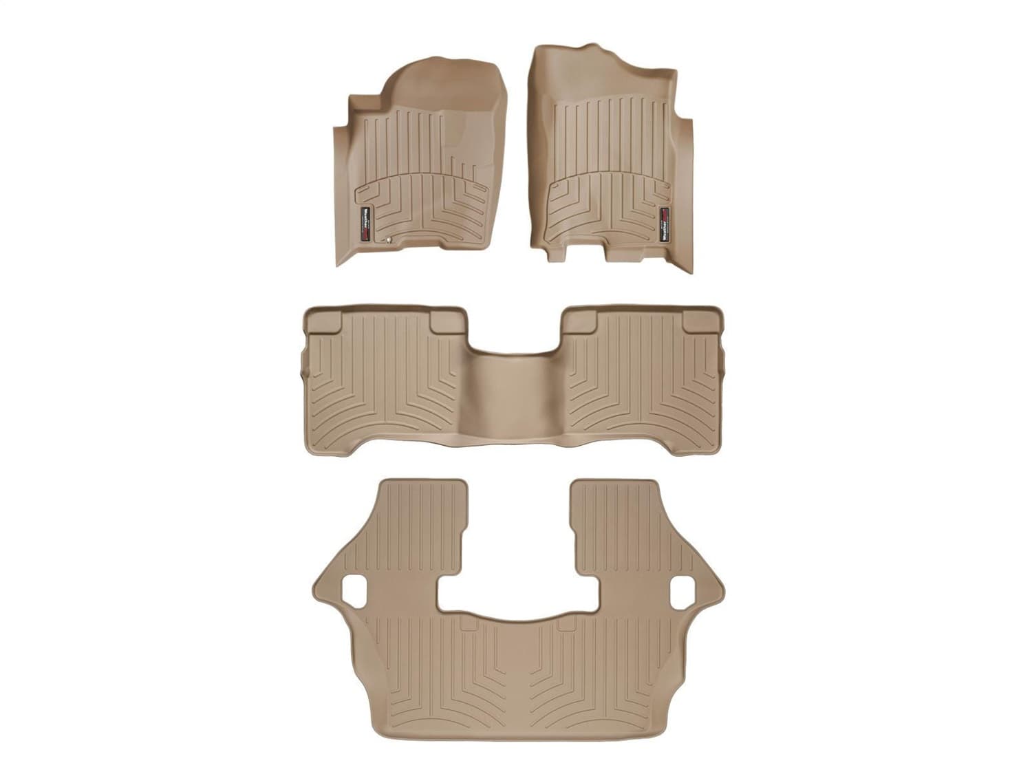 Weathertech - 45019-1-4-3 - Front Rear and Third Row - Floor Mat Set image 1