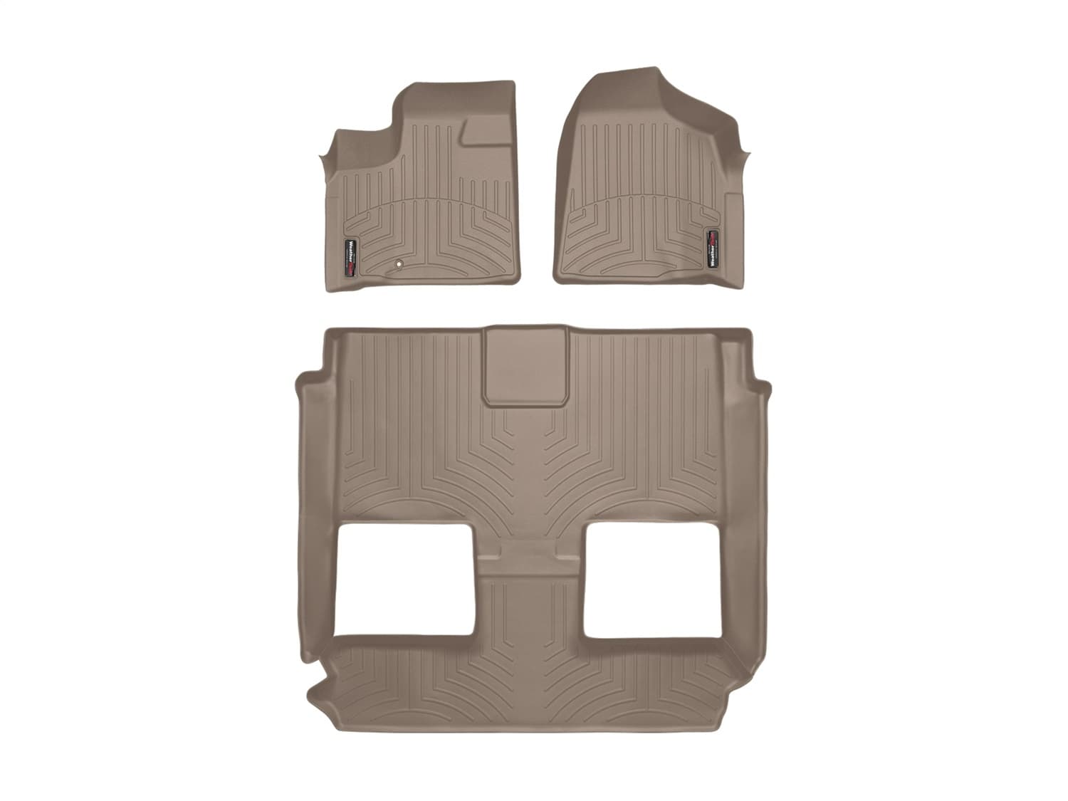 Weathertech - 45141-1-4 - Front Rear and Third Row - Floor Mat Set image 1