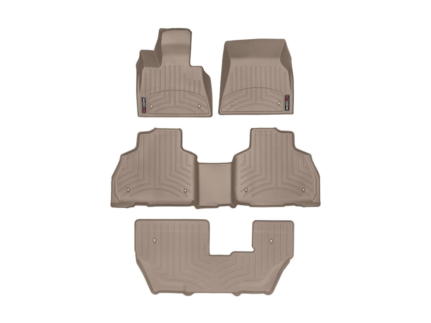 Weathertech - 451507-1-3-4 - Front Rear and Third Row - Floor Mat Set image 1