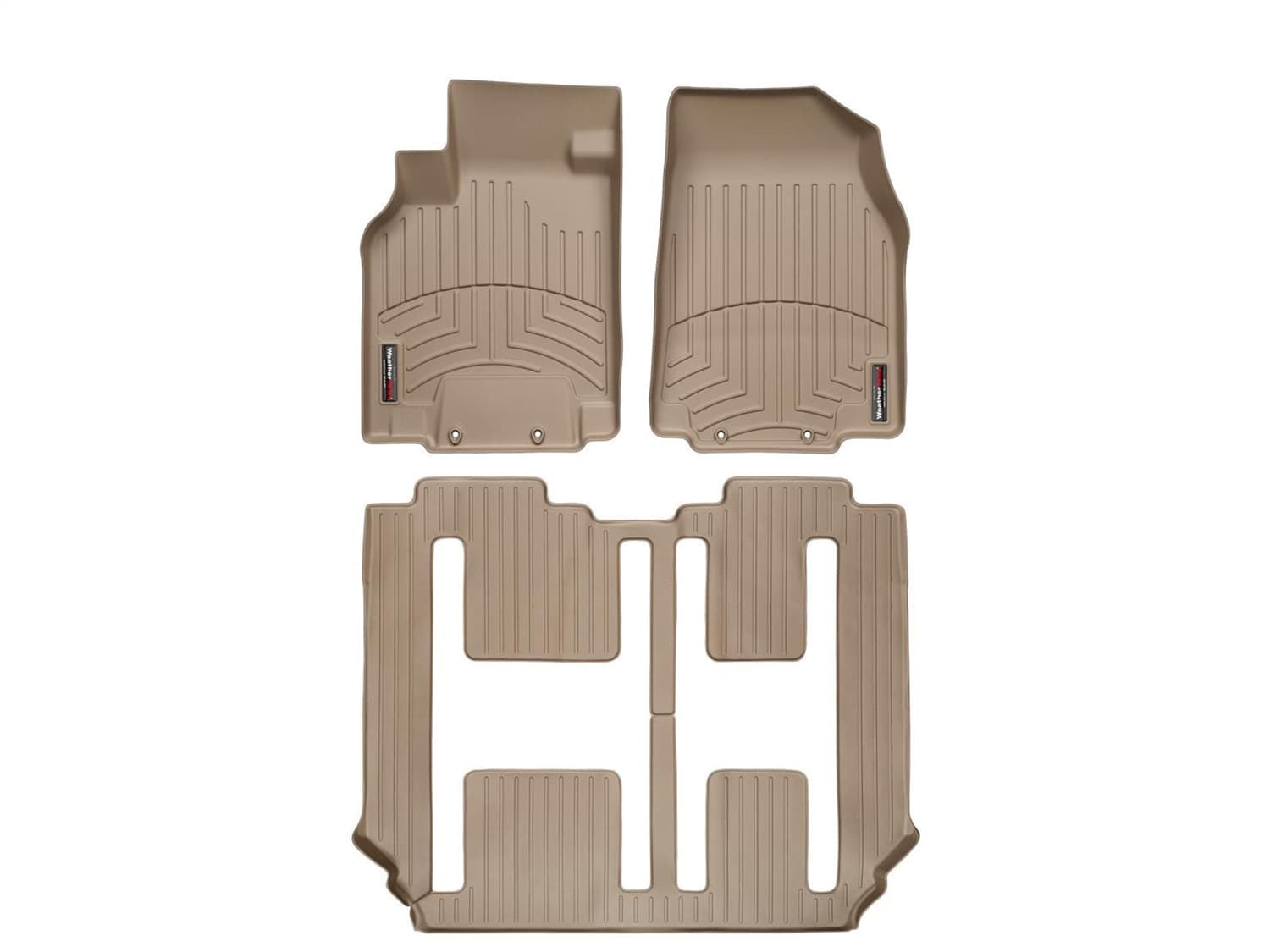 Weathertech - 45153-1-2 - Front Rear and Third Row - Floor Mat Set image 1