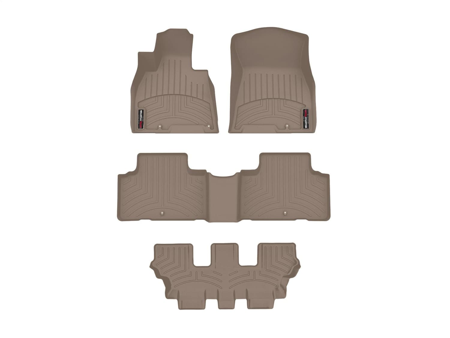 Weathertech - 451621-1-2-3 - Front Rear and Third Row - Floor Mat Set image 1
