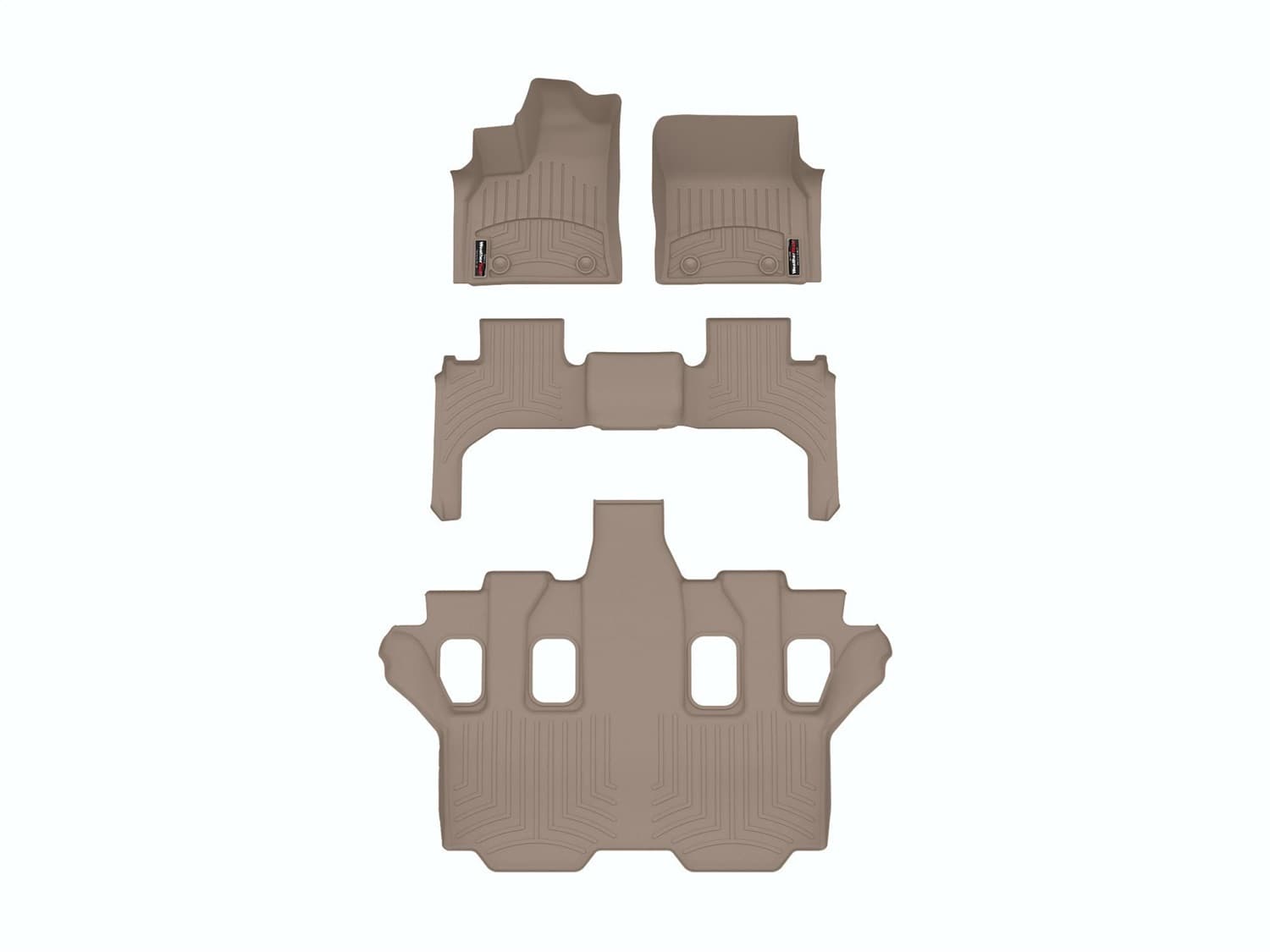Weathertech - 451713-1-2-3 - Front Rear and Third Row - Floor Mat Set image 1