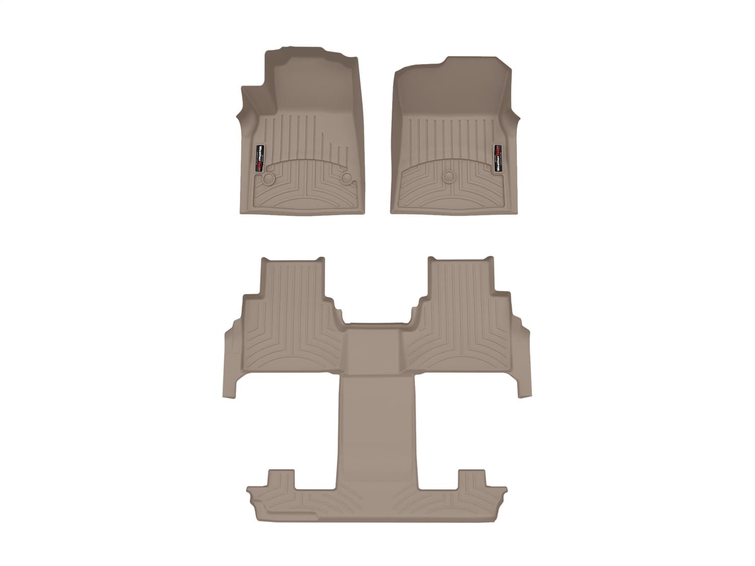 Weathertech - 451925-1-2 - Front Rear and Third Row - Floor Mat Set image 1