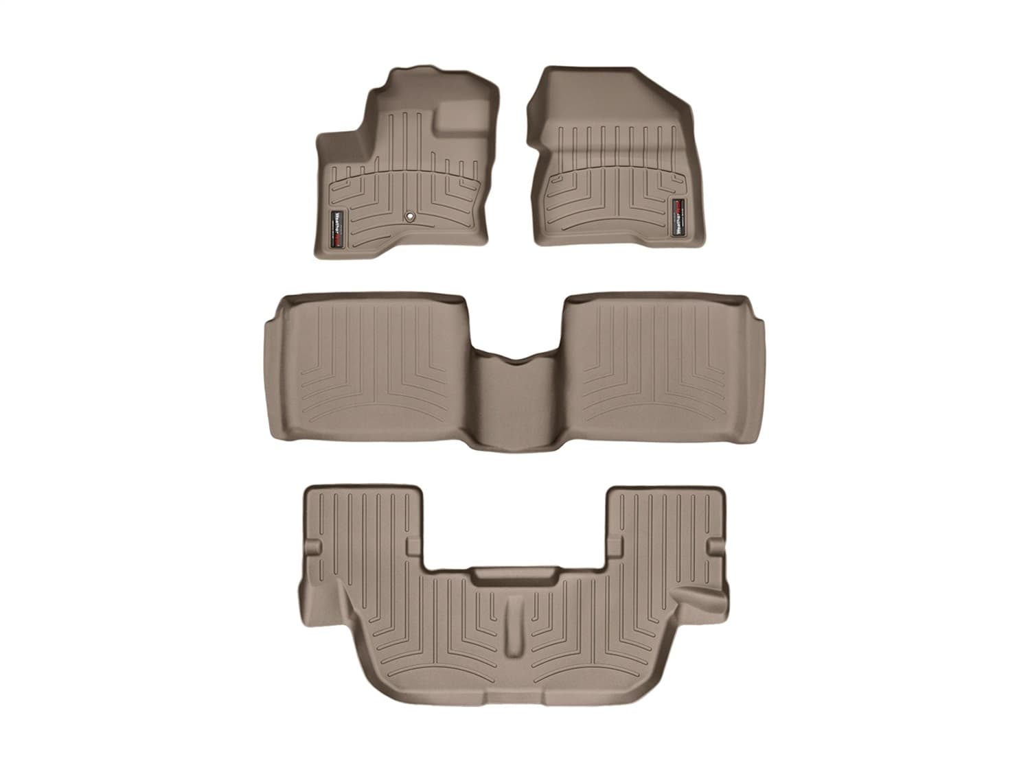 Weathertech - 452081-456502-453593 - Front Rear and Third Row - Floor Mat Set image 1
